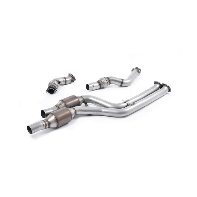 BMW F80 M3/F82 M4 - Large Bore Downpipe Pair with Hi-Flow Sports Catalysts (For Milltek Cat-Back)