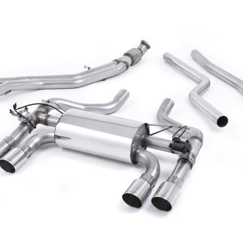 BMW F87 M2 - Cat-Back Exhaust System with Polished GT-90 Trims