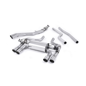 BMW F87 M2 - Cat-Back Exhaust System with Polished GT-90 Trims