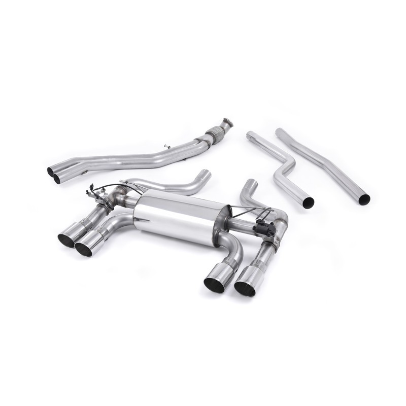 BMW F87 M2 - Cat-Back Exhaust System with Polished GT-90 Trims
