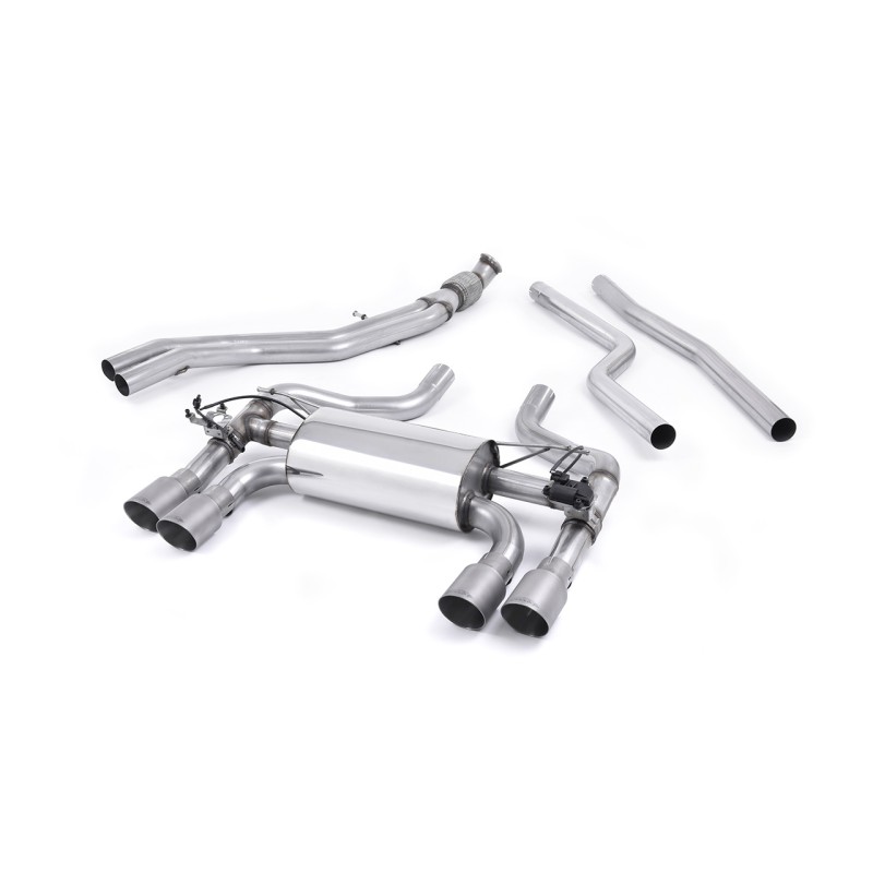 BMW F87 M2 - Cat-Back Exhaust System with Titanium GT-90 Trims