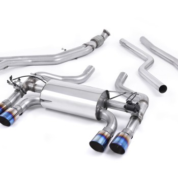 BMW F87 M2 - Cat-Back Exhaust System with Burnt Titanium GT-90 Trims