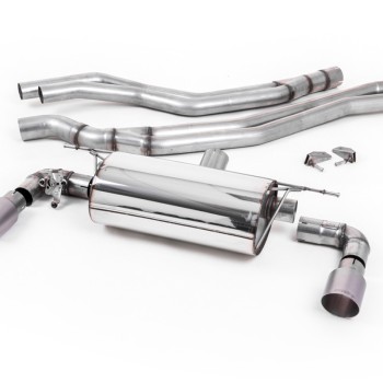 BMW F20/21 M140i (Non OPF) - Non-Resonated (Louder) Race Cat-Back Exhaust System with Titanium GT-90 Trims