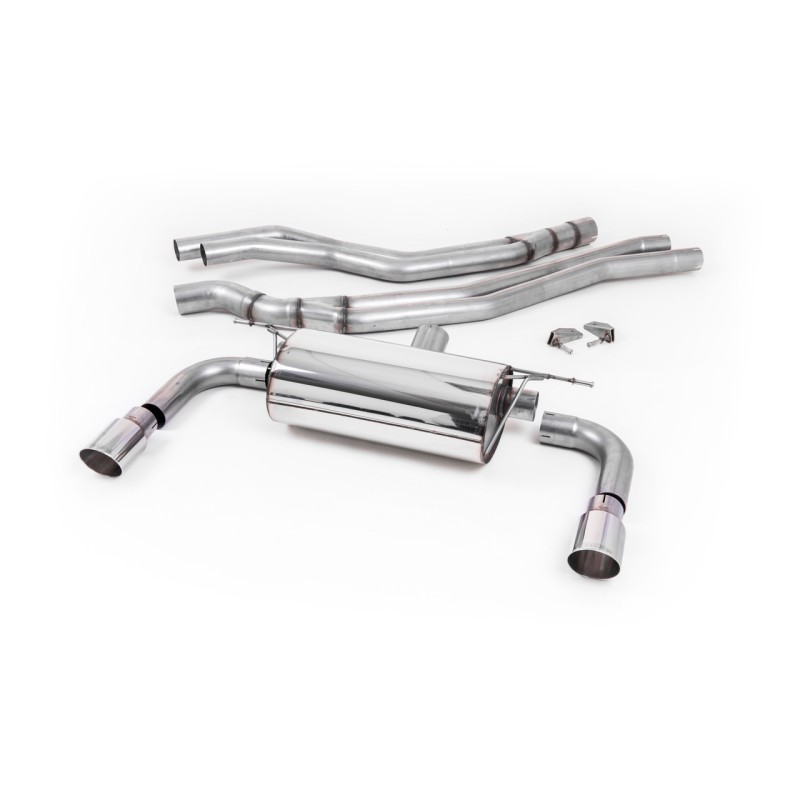 Resonated (Quieter) Cat-Back Exhaust System with Polished GT-90 Trims