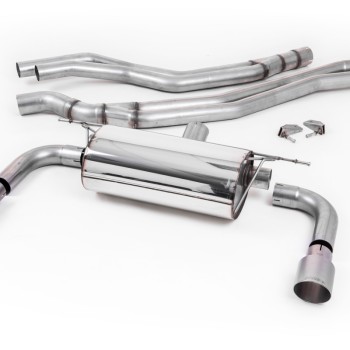 Resonated (Quieter) Cat-Back Exhaust System with Titanium GT-90 Trims