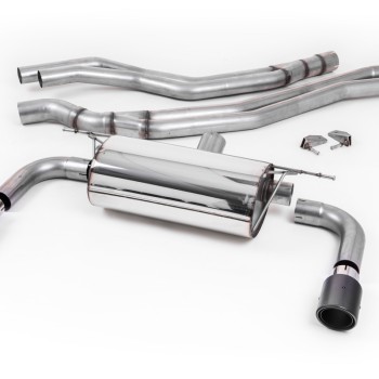 Resonated (Quieter) Cat-Back Exhaust System with Carbon Jet 90 Trims