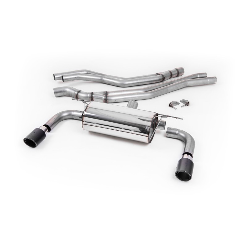 Resonated (Quieter) Cat-Back Exhaust System with Carbon Jet 90 Trims