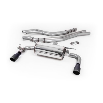 Non-Resonated (Louder) Race Cat-Back Exhaust System with Cerakote Black GT-90 Trims