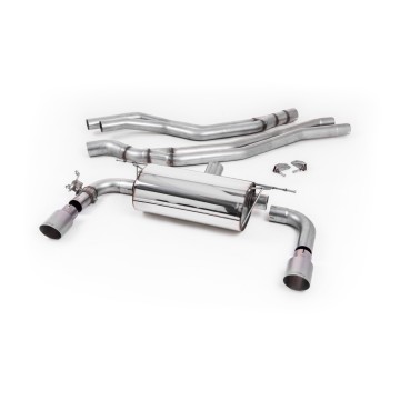 Non-Resonated (Louder) Race Cat-Back Exhaust System with Titanium GT-90 Trims