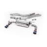 Non-Resonated (Louder) Race Cat-Back Exhaust System with Burnt Titanium GT-90 Trims