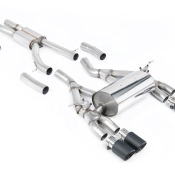 BMW F80 M3/F82 M4 - Cat-Back Exhaust System with Carbon Trims