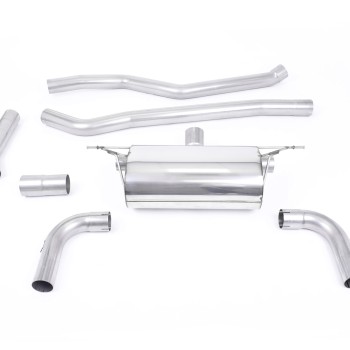 BMW F30 320i M Sport - Race Non-Resonated Cat-Back Exhaust System with Titanium GT-90 Trims