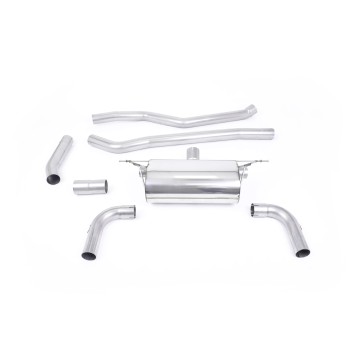 BMW F30 320i M Sport - Race Non-Resonated Cat-Back Exhaust System with Titanium GT-90 Trims