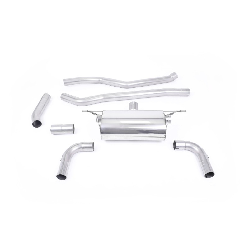 BMW F30 320i M Sport - Race Non-Resonated Cat-Back Exhaust System with Carbon Fibre Jet-90 Trims