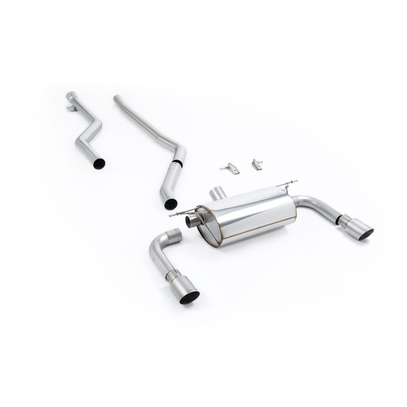 BMW F30 320i M Sport - Race Non-Resonated (Loudest) Cat-Back Exhaust System with Titanium GT-90 Trims (For M340i Valance)