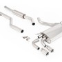 BMW F30 320i M Sport - Resonated (Quieter) Cat-Back Exhaust System with Polished GT-80 Trims