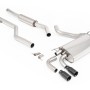 BMW F30 320i M Sport - Resonated (Quieter) Cat-Back Exhaust System with Black Cerakote GT-80 Trims
