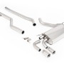 BMW F30 320i M Sport - Non-Resonated (Louder) Cat-Back Exhaust System with Polished GT-80 Trims