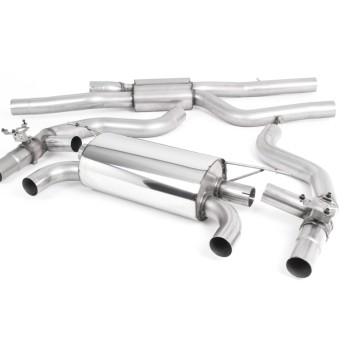 BMW F87 M2 Comp - GPF/OPF-Back Exhaust System with Quad GT-90 Burnt Titanium Trims