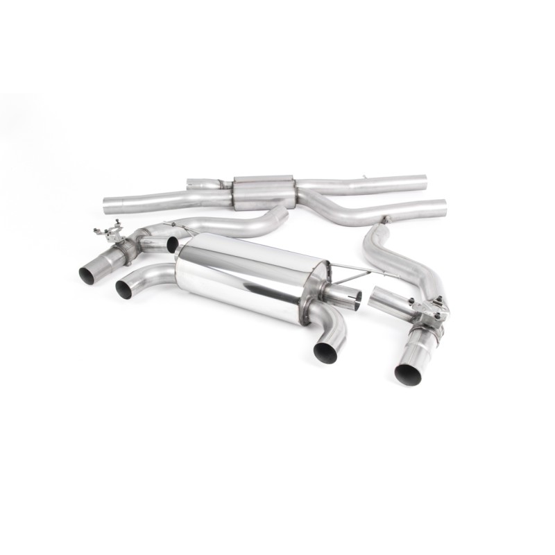 BMW F87 M2 Comp - GPF/OPF-Back Exhaust System with Quad GT-90 Burnt Titanium Trims