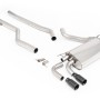 BMW F30 320i M Sport - Non-Resonated (Louder) Cat-Back Exhaust System with Twin Outlet Black Cerakote GT-80 Trims