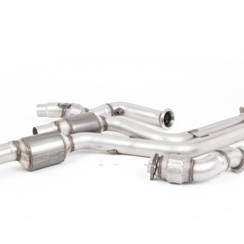 BMW F87 M2 Comp - Large Bore Downpipe Pair with Hi-Flow Sports Catalysts (For Milltek Cat-Back)