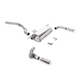Non-Resonated (Louder) GPF/OPF-Back Exhaust System with Polished GT-90 Trims