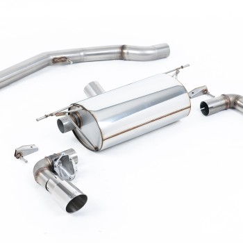 BMW F20/21 M140i - Non-Resonated (Louder) GPF/OPF-Back Exhaust System with Polished GT-90 Trims