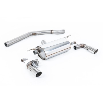 BMW F20/21 M140i - Non-Resonated (Louder) GPF/OPF-Back Exhaust System with Polished GT-90 Trims
