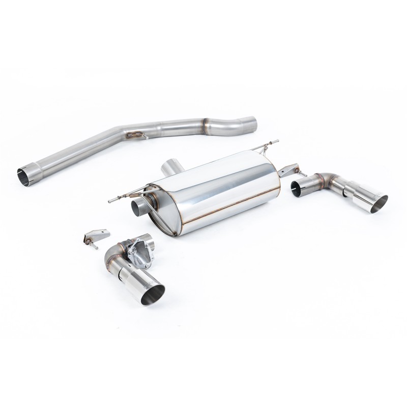 BMW F20/21 M140i - Non-Resonated (Louder) GPF/OPF-Back Exhaust System with Polished GT-90 Trims