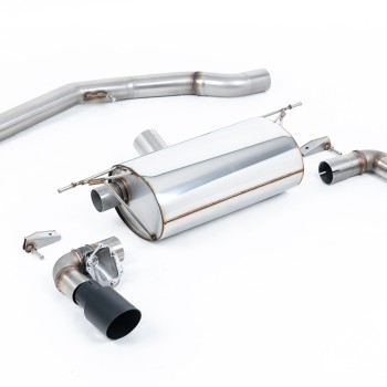 BMW F20/21 M140i - Non-Resonated (Louder) GPF/OPF-Back Exhaust System with Cerakote Black GT-90 Trims