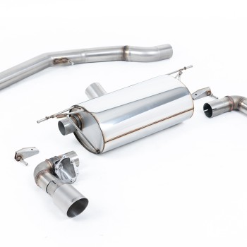 BMW F20/21 M140i - Non-Resonated (Louder) GPF/OPF-Back Exhaust System with Titanium GT-90 Trims