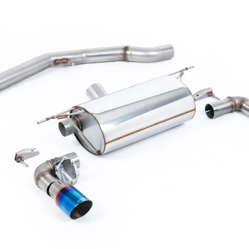 BMW F20/21 M140i - Non-Resonated (Louder) GPF/OPF-Back Exhaust System with Burnt Titanium GT-90 Trims