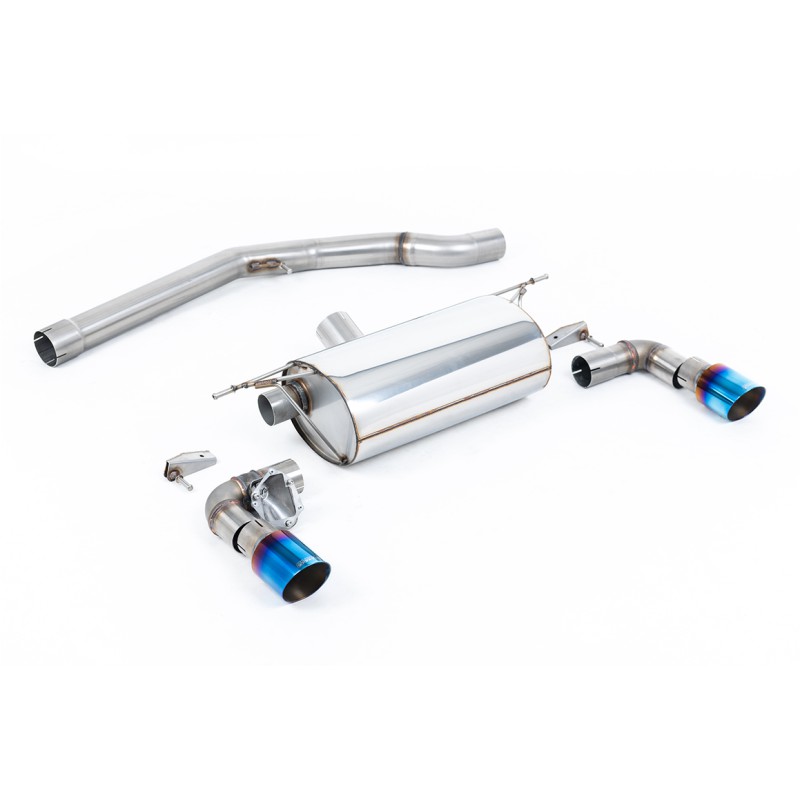 BMW F20/21 M140i - Non-Resonated (Louder) GPF/OPF-Back Exhaust System with Burnt Titanium GT-90 Trims