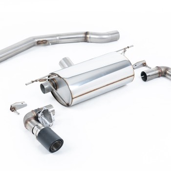BMW F20/21 M140i - Non-Resonated (Louder) GPF/OPF-Back Exhaust System with Carbon Fibre Jet-90 Trims