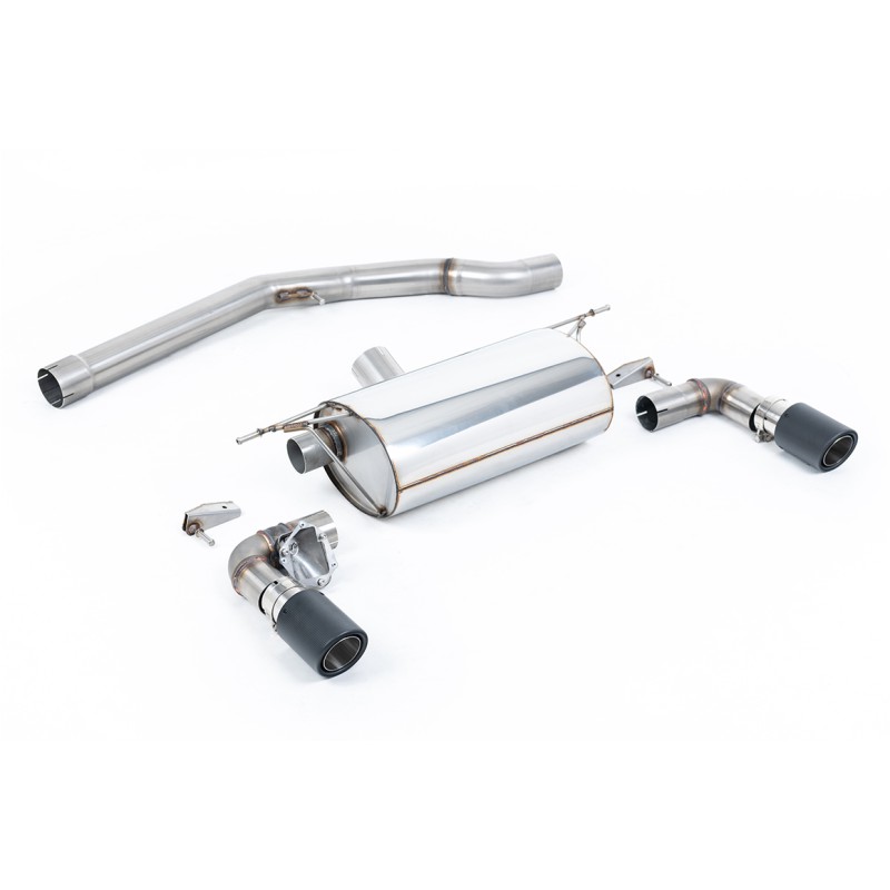 BMW F20/21 M140i - Non-Resonated (Louder) GPF/OPF-Back Exhaust System with Carbon Fibre Jet-90 Trims