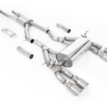 BMW F80 M3/F82 M4 - GPF / OPF Back Race Exhaust System with Titanium GT-90 Trims