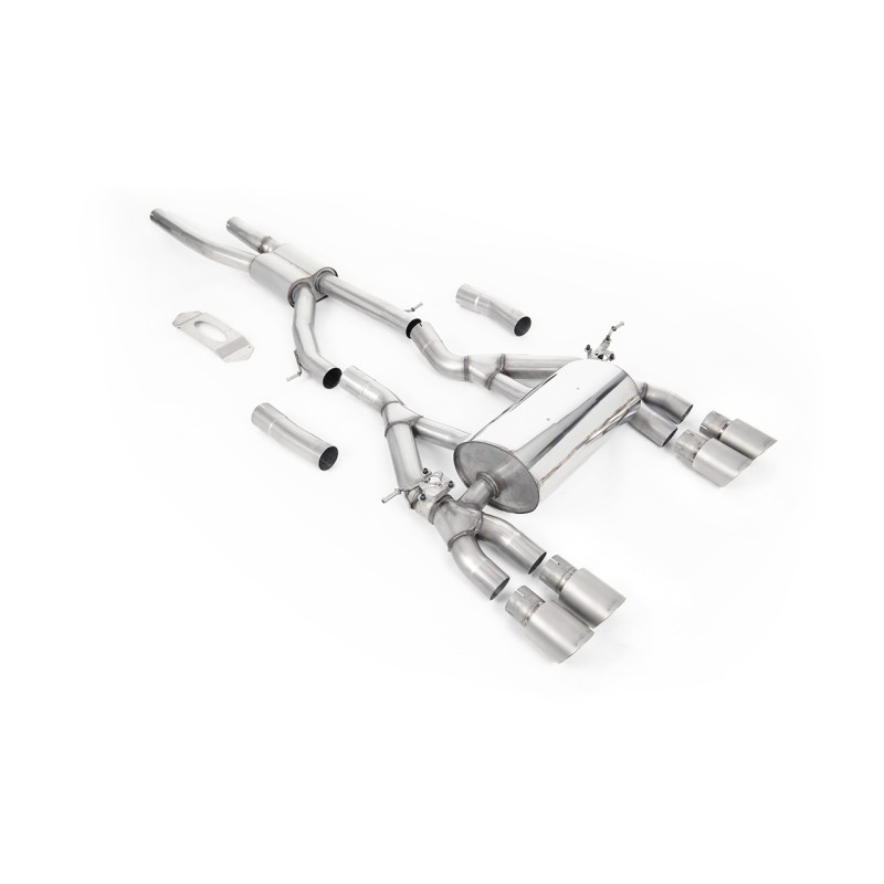 BMW F80 M3/F82 M4 - GPF / OPF Back Race Exhaust System with Titanium GT-90 Trims