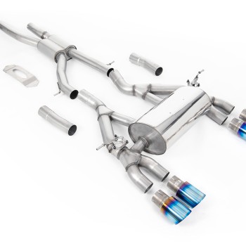 BMW F80 M3/F82 M4 - GPF / OPF Back Race (Louder) Exhaust System with Burnt Titanium GT-90 Trims