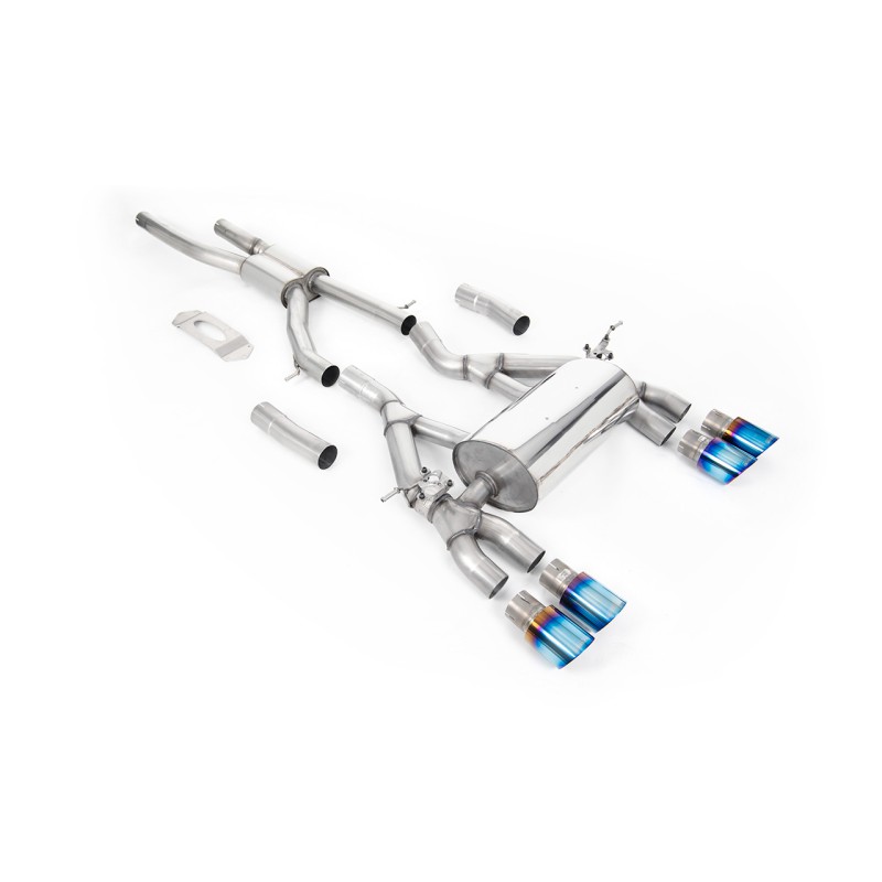 BMW F80 M3/F82 M4 - GPF / OPF Back Road Exhaust System with Burnt Titanium GT-90 Trims