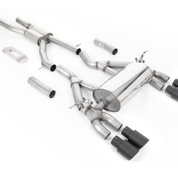 BMW F80 M3/F82 M4 - GPF / OPF Back Road Exhaust System with Cerakote Black GT-90 Trims