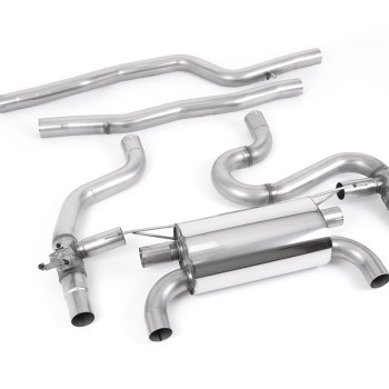 BMW F87 M2 Comp - Equal Length GPF/OPF Back Exhaust System with Quad GT-90 Cerakote Black Trims - Loudest