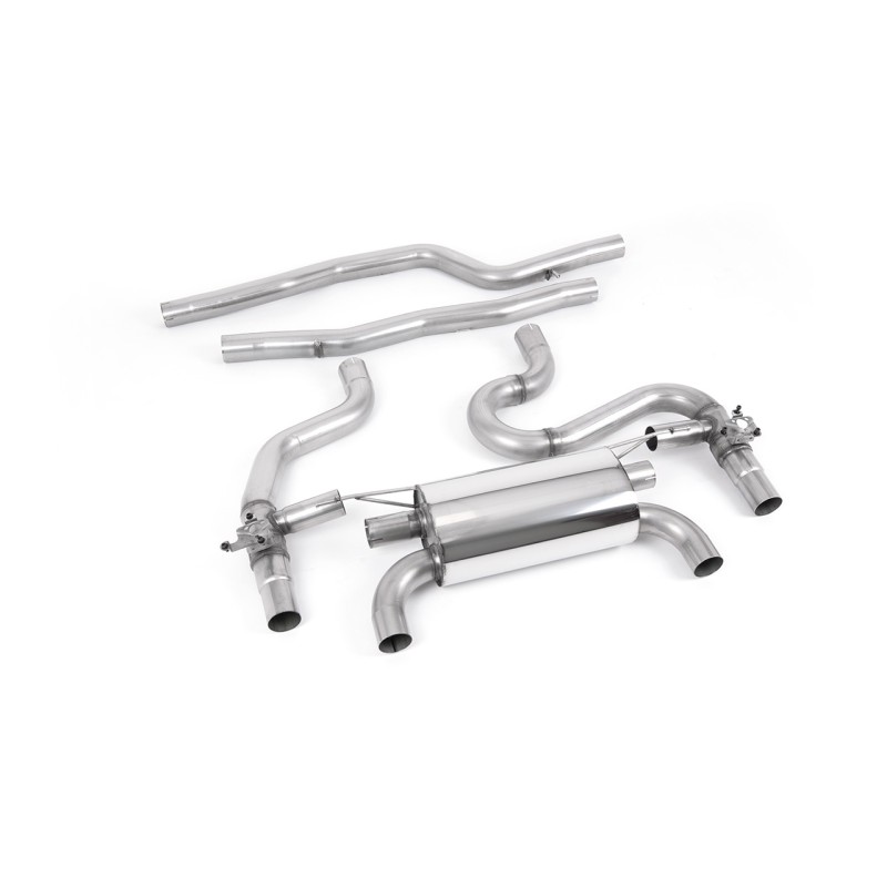 BMW F87 M2 Comp - Equal Length GPF/OPF Back Exhaust System with Quad GT-90 Cerakote Black Trims - Loudest