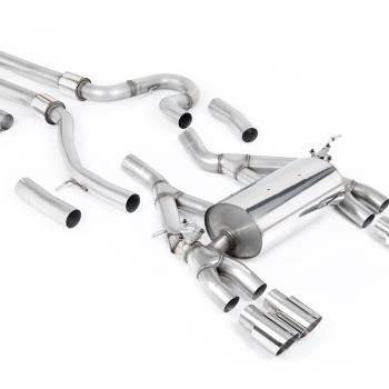 BMW F80 M3/F82 M4 - Equal Length (Loudest) Cat-Back Exhaust System with Polished Trims