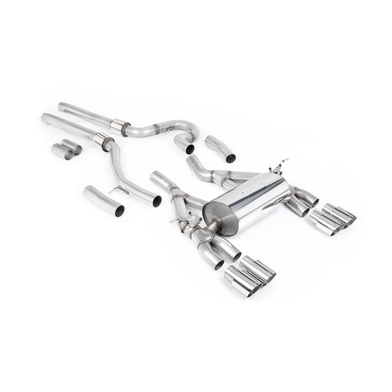 BMW F80 M3/F82 M4 - Equal Length (Loudest) Cat-Back Exhaust System with Polished Trims