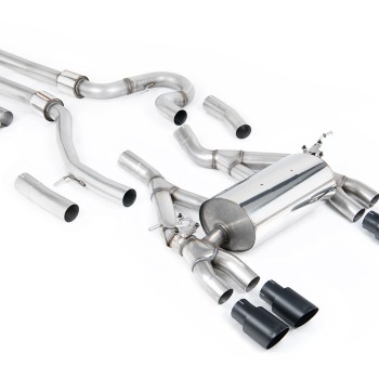 BMW F80 M3/F82 M4 - Equal Length (Loudest) Cat-Back Exhaust System with Cerakote Black Trims