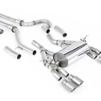 BMW F80 M3/F82 M4 - Equal Length (Loudest) Cat-Back Exhaust System with Titanium Trims