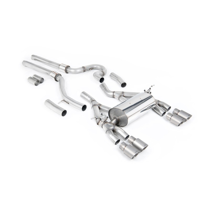 BMW F80 M3/F82 M4 - Equal Length (Loudest) Cat-Back Exhaust System with Titanium Trims