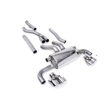 BMW G20/21 M340i & G22 M440i - Cat-Back Exhaust System with Quad GT-100 Polished Trims