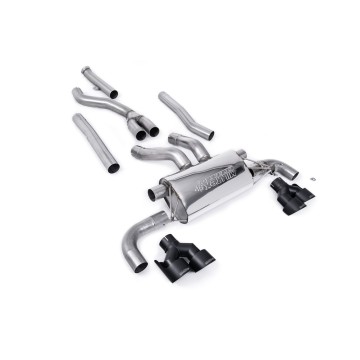 BMW G20/21 M340i & G22 M440i - Cat-Back Exhaust System with Quad GT-100 Black Trims